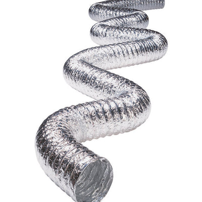 Deflect-O 240 in. L X 6 in. D Silver/White Aluminum Vent Hose
