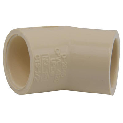 Charlotte Pipe 1/2 in. Socket X 1/2 in. D Socket CPVC 45 Degree Elbow