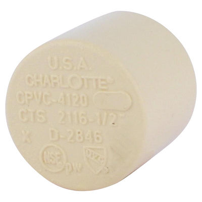 Charlotte Pipe FlowGuard 1/2 in. Hub CPVC Cap