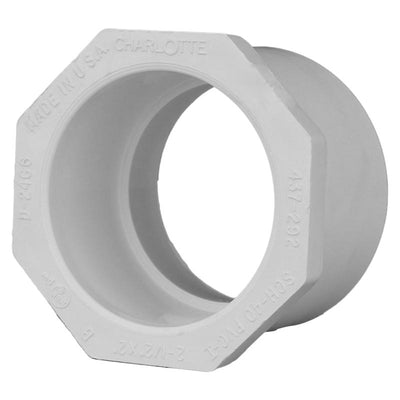 Charlotte Pipe Schedule 40 2-1/2 in. Spigot X 2 in. D Slip PVC Reducing Bushing