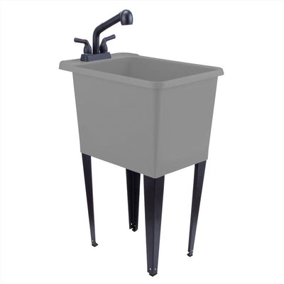 Tehila 17.5 in in. W X 23.5 in. D Freestanding Plastic Laundry Tub