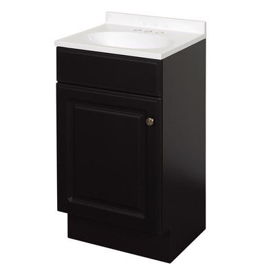 Zenna Home Single Espresso Bathroom Vanity 18 in. W X 16 in. D X 35 in. H