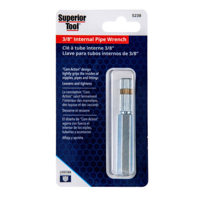 Superior Tool 3/8 in. Internal Pipe Wrench Silver