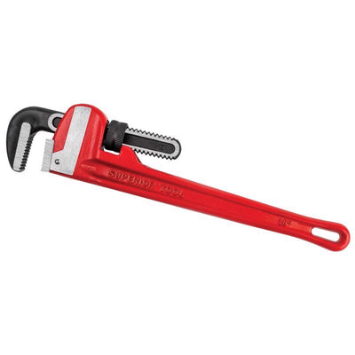 Superior Tool 2-1/2 in. Heavy Duty Pipe Wrench Red