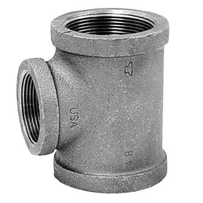 Anvil 1 in. FPT X 3/4 in. D FPT 3/4 in. D FPT Black Malleable Iron Reducing Tee