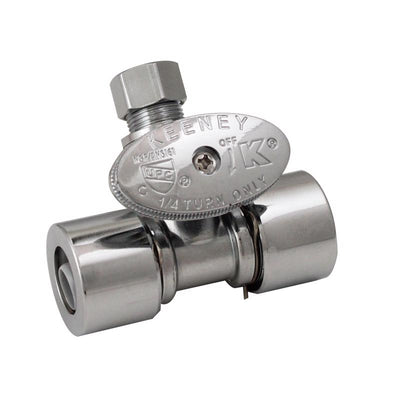 Keeney 1/2 in. Brass Chrome 3/8 in. Shutoff Valve Handle