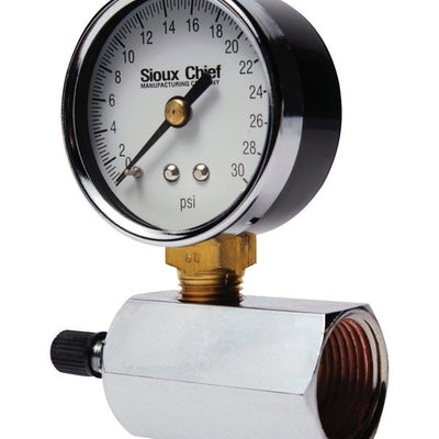 Sioux Chief 2 Inches in. Polycarbonate Pressure Gauge 30 psi