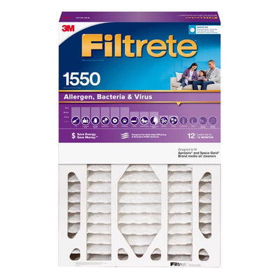 Filtrete 20 in. W X 25 in. H X 6 in. Polypropylene 1550 MPR Pleated Air Filter