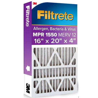 Filtrete 16 in. W X 20 in. H X 4 in. Polypropylene 1550 MPR Pleated Air Filter