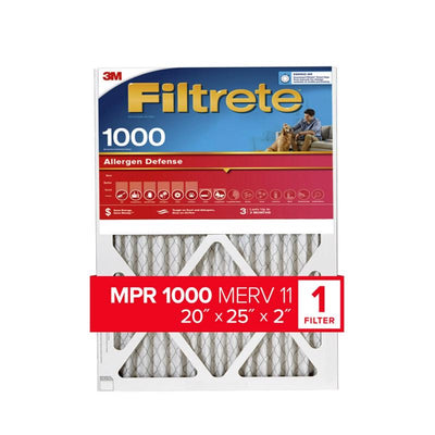Filtrete 20 in. W X 25 in. H X 2 in. Polypropylene 1550 MPR Pleated Air Filter