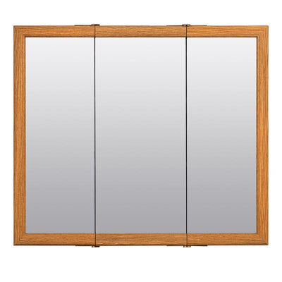 Zenna Home 25.63 in. H X 31.75 in. W X 4.5 in. D Rectangle Tri-View Medicine Cabinet