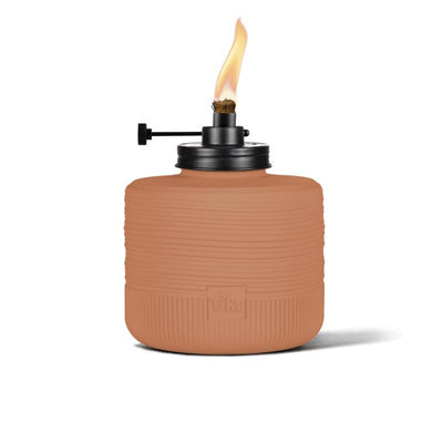 TIKI Orange Glass 6.10 in. Tabletop Torch