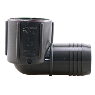 Boshart Industries 1-1/2 in. Insert in. X 1-1/2 in. D FPT Polypropylene 90 Degree Elbow