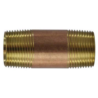 Anderson Metals 3/8 in. MPT in. X 3/8 in. D MPT Red Brass Pipe Nipple 1-1/2 in. L