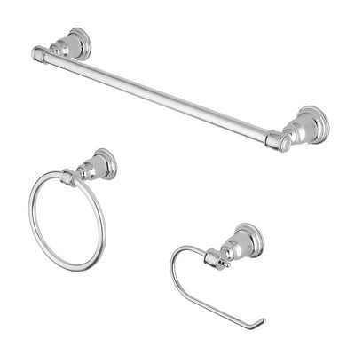 OakBrook Collection Chrome Die Cast Zinc Bath Hardware Set
