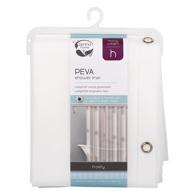 Zenna Home 78 in. H X 70 in. W Frosted Shower Curtain Liner PEVA