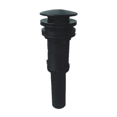 Danco 2.63 in. Matte Black Metal/Plastic Push Button Drain with Overflow