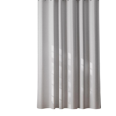 Zenna Home 74 in. H X 71 in. W White Shower Curtain Cotton