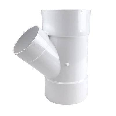 NDS Schedule 35 6 in. Hub each X 6 in. D Hub PVC Reducing Wye