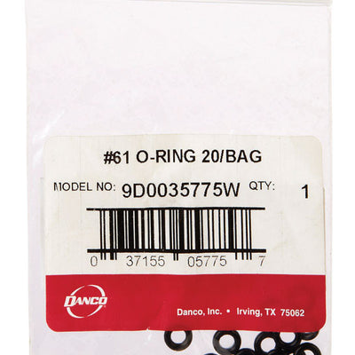 Danco 9/32 in. D X 5/32 in. D #61 Rubber O-Ring 20 pk