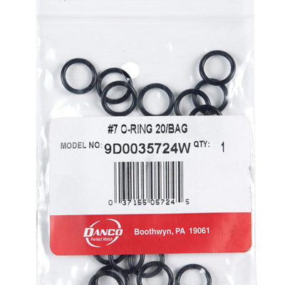 Danco 1/2 in. D X 3/8 in. D #7 Rubber O-Ring 20 pk
