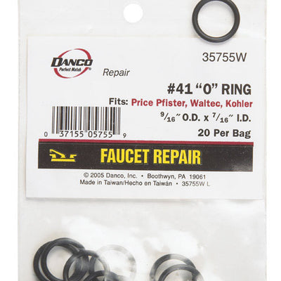 Danco 9/16 in. D X 7/16 in. D Rubber O-Ring 20 pk