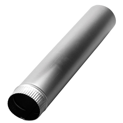 Deflect-O Jordan 24 in. L X 4 in. D Silver/White Aluminum Vent Pipe
