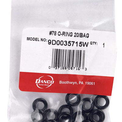 Danco 7/16 in. D X 1/4 in. D Rubber O-Ring 20 pk