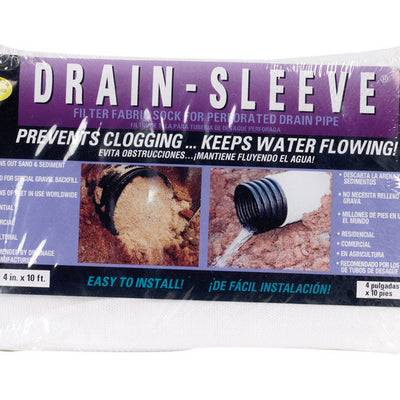 Carriff Corp Drain Sleeve 4 in. D X 10 ft. L Polyester Slotted Filter Fabric Sock