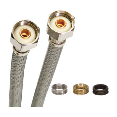 Fluidmaster Universal 1/2 in. FIP X 1/2 in. D FIP 30 in. Stainless Steel Supply Line