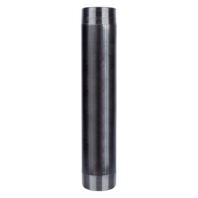 STZ Industries 2 in. MIP each X 2 in. D MIP Black Steel 12 in. L Nipple