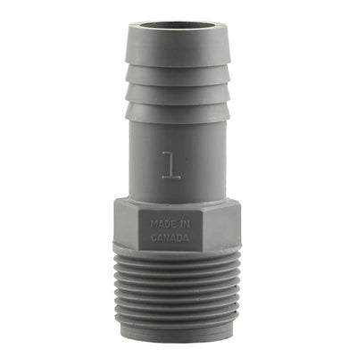 Boshart Industries 1 in. MPT in. X 1 in. D Insert Polypropylene Male Adapter