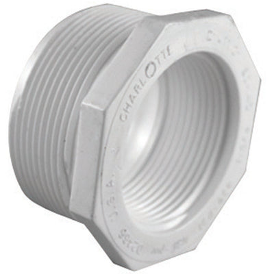 Charlotte Pipe Schedule 40 2 in. MPT X 1-1/4 in. D FPT PVC Reducing Bushing