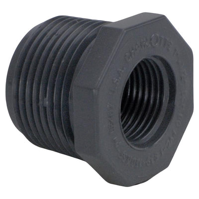 Charlotte Pipe Schedule 80 1 in. MPT X 1/2 in. D FPT PVC 1-1/4 in. Reducing Bushing