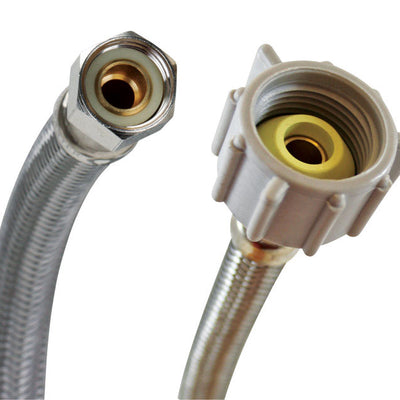 Fluidmaster 3/8 in. Compression X 7/8 in. D Ballcock 9 in. Braided Stainless Steel Supply Line
