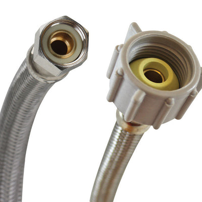Fluidmaster 3/8 in. Compression X 7/8 in. D Ballcock 16 in. Braided Stainless Steel Supply Line
