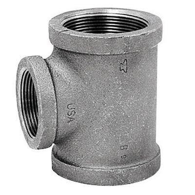 Anvil 1 in. FPT X 1 in. D FPT 1/2 in. D FPT Black Malleable Iron Reducing Tee