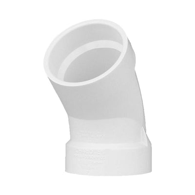 Charlotte Pipe Schedule 40 2 in. Hub X 2 in. D Hub PVC 45 Degree Elbow