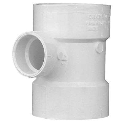 Charlotte Pipe Schedule 40 3 in. Hub X 3 in. D Hub PVC Sanitary Tee