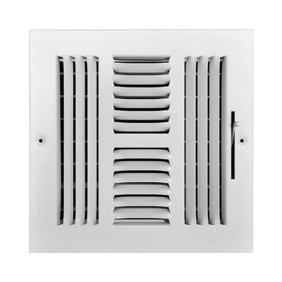Tru Aire 8 in. H X 8 in. W 4-Way Powder Coat White Steel Wall/Ceiling Register