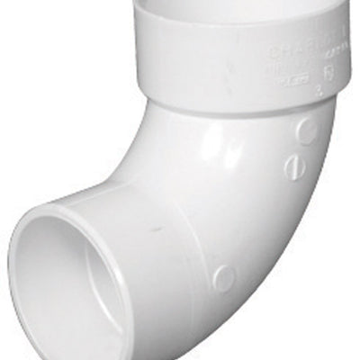 Charlotte Pipe Schedule 40 2 in. Hub X 2 in. D Spigot PVC 90 Degree Street Elbow