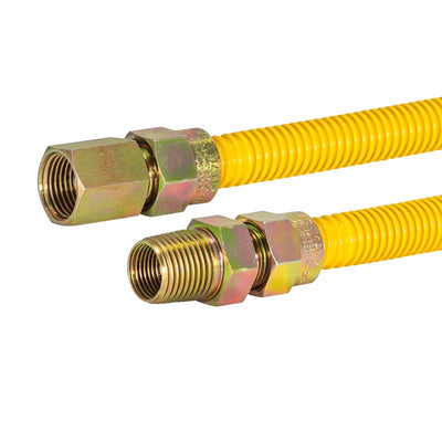 Eastman 1/2 in. FIP in. X 1/2 in. D MIP 24 in. Stainless Steel Gas Connector