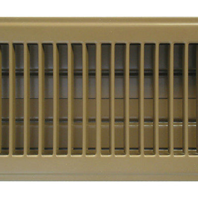 Tru Aire 4 in. H X 10 in. W 2-Way Powder Coat Brown Steel Floor Register