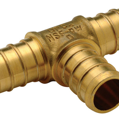 SharkBite 1 in. PEX X 1/2 in. D PEX Brass Reducing Tee