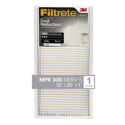Filtrete 12 in. W X 20 in. H X 1 in. 300 MPR Pleated Air Filter