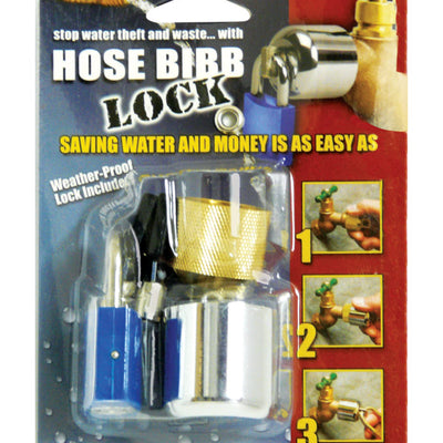 Conservco 3/4 in. Hose MPT Anti-Siphon Brass Hose Bibb Lock with Padlock
