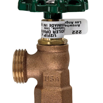 Arrowhead 1/2 in. FIP MHT Brass Boiler Drain