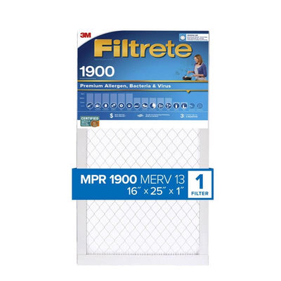 Filtrete 16 in. W X 25 in. H X 1 in. Polypropylene 1900 MPR Pleated Allergen Air Filter