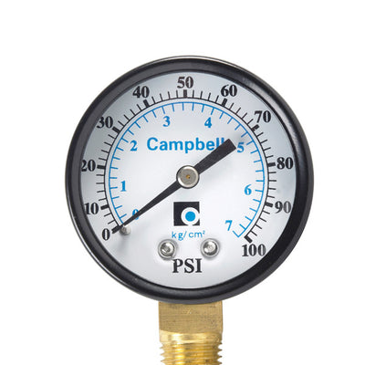 Campbell 2 in. Brass Pressure Gauge 100 psi