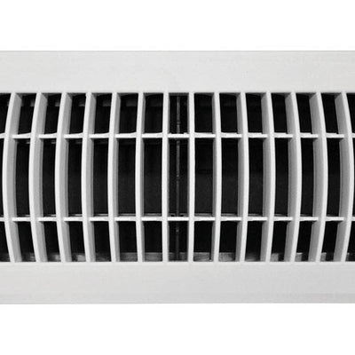 Tru Aire 4 in. H X 10 in. W 1-Way Powder Coat White ABS Plastic Floor Diffuser